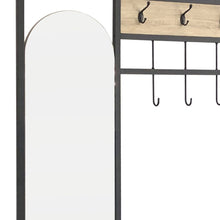 Load image into Gallery viewer, Coat Rack with Shoe Bench and Mirror Shelves & Racks Living and Home