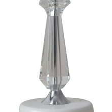 Load image into Gallery viewer, Crystal Table Lamp with Scalloped Lampshade