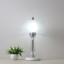 Load image into Gallery viewer, Crystal Table Lamp with Scalloped Lampshade