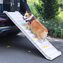 Load image into Gallery viewer, Folding Portable Dog Pet Stairs Ramp White Living and Home