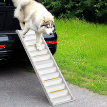 Load image into Gallery viewer, Folding Portable Dog Pet Stairs Ramp White Living and Home
