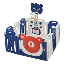 Load image into Gallery viewer, Baby Playpen Kids Safety Gate with Basketball Hoop Kids Basketball Hoops Living and Home