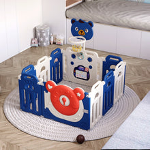 Load image into Gallery viewer, Baby Playpen Kids Safety Gate with Basketball Hoop Kids Basketball Hoops Living and Home 123cm W x 123cm D x 65cm H