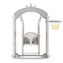 Load image into Gallery viewer, Indoor Outdoor Toddler Swing with Basketball Hoop Swing & Slide Living and Home