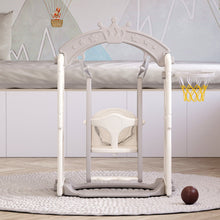 Load image into Gallery viewer, Indoor Outdoor Toddler Swing with Basketball Hoop Swing & Slide Living and Home