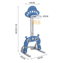 Load image into Gallery viewer, 2-in-1 Adjustable Kids Basketball Hoop with Football Goal Kids Basketball Hoops Living and Home