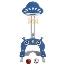 Load image into Gallery viewer, 2-in-1 Adjustable Kids Basketball Hoop with Football Goal Kids Basketball Hoops Living and Home