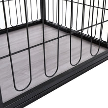 Load image into Gallery viewer, 98cm W Wooden Wire Dog Crate with Tray for Small to Medium-Sized Dogs Dog Houses Living and Home