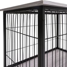 Load image into Gallery viewer, 98cm W Wooden Wire Dog Crate with Tray for Small to Medium-Sized Dogs Dog Houses Living and Home