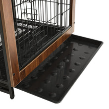 Load image into Gallery viewer, Brown Wooden Wire Dog Crate Pet Cage Dog Houses Living and Home