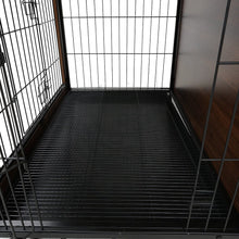 Load image into Gallery viewer, Brown Wooden Wire Dog Crate Pet Cage Dog Houses Living and Home