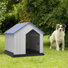 Load image into Gallery viewer, Small Blue Plastic Pet House with Iron Door Living and Home
