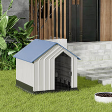 Load image into Gallery viewer, Small Blue Plastic Pet House with Iron Door Living and Home