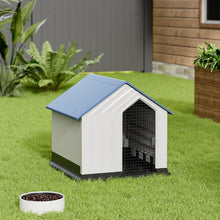 Load image into Gallery viewer, Small Blue Plastic Pet House with Iron Door Living and Home