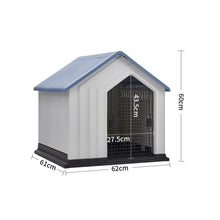 Load image into Gallery viewer, Small Blue Plastic Pet House with Iron Door Living and Home