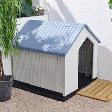 Load image into Gallery viewer, Large Blue-Top Plastic Dog House with Iron Door Living and Home