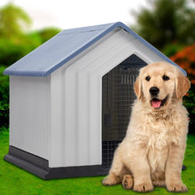 Load image into Gallery viewer, Large Blue-Top Plastic Dog House with Iron Door Living and Home