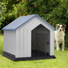 Load image into Gallery viewer, Large Blue-Top Plastic Dog House with Iron Door Living and Home