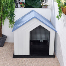 Load image into Gallery viewer, Large Blue-Top Plastic Dog House with Iron Door Living and Home