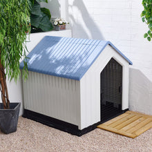 Load image into Gallery viewer, Large Blue-Top Plastic Dog House with Iron Door Living and Home