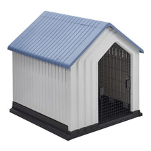 Load image into Gallery viewer, Large Blue-Top Plastic Dog House with Iron Door Living and Home