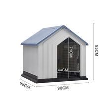 Load image into Gallery viewer, Large Blue-Top Plastic Dog House with Iron Door Living and Home