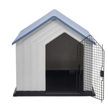 Load image into Gallery viewer, Large Blue-Top Plastic Dog House with Iron Door Living and Home