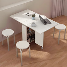 Load image into Gallery viewer, 3ft W Multifunctional Folding Dining Table for Small Spaces with 2-tier Shelves Dining Tables Living and Home