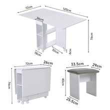 Load image into Gallery viewer, Versatile Expandable Dining Table Set include 360-Degree Rotating Chair and Drop-Leaf Table Dining Sets Living and Home