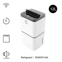 Load image into Gallery viewer, WiFi 12L Dehumidifier with Water Tank Wheels Dehumidifiers Living and Home