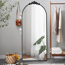 Load image into Gallery viewer, Vintage-Inspired Black Metal Framed Accent Mirror