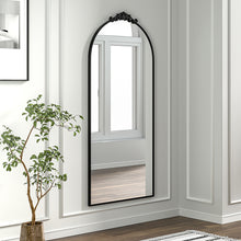Load image into Gallery viewer, Vintage-Inspired Black Metal Framed Accent Mirror