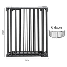 Load image into Gallery viewer, Black Foldable 5/6 Panels Metal Pet Playpen Pet Playpens Living and Home