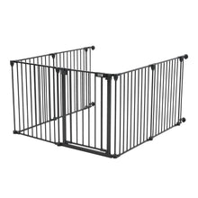 Load image into Gallery viewer, Black Foldable 5/6 Panels Metal Pet Playpen Pet Playpens Living and Home