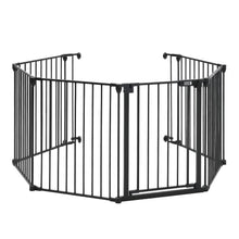 Load image into Gallery viewer, Black Foldable 5/6 Panels Metal Pet Playpen Pet Playpens Living and Home