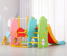 Load image into Gallery viewer, Colourful Toddler Swing and Slide Playset Indoor Outdoor Swing & Slide Living and Home