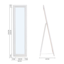 Load image into Gallery viewer, 150cm H Modern White Framed Full Length Mirror Wood Beveled Floor Mirror Full Length Mirrors Living and Home