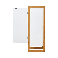 Load image into Gallery viewer, Single-door Freestanding Bamboo Frame MDF Bathroom Cabinet