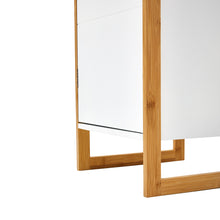 Load image into Gallery viewer, Single-door Freestanding Bamboo Frame MDF Bathroom Cabinet