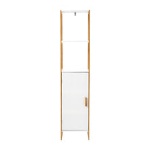 Load image into Gallery viewer, 33x30x148cm 4-Tier Single-door Tall Bathroom Storage Cabinet