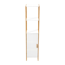 Load image into Gallery viewer, 33x30x148cm 4-Tier Single-door Tall Bathroom Storage Cabinet