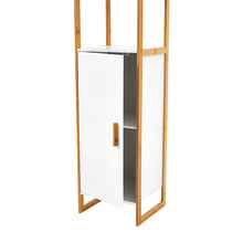 Load image into Gallery viewer, 33x30x148cm 4-Tier Single-door Tall Bathroom Storage Cabinet