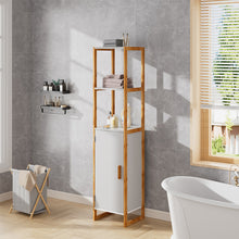 Load image into Gallery viewer, 33x30x148cm 4-Tier Single-door Tall Bathroom Storage Cabinet