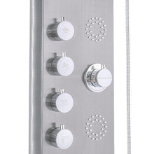 Load image into Gallery viewer, 4 in 1 Adjustable Stainless Steel Shower Panel System with Body Massage Jets and Handle Shower Systems Living and Home