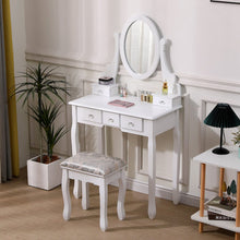 Load image into Gallery viewer, 138.5cm H Makeup Vanity Desk with Mirror and Stool Dressing Tables Living and Home