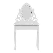 Load image into Gallery viewer, 75cm W White Makeup Vanity Desk with Mirror and Stool Dressing Tables Living and Home