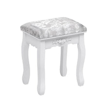 Load image into Gallery viewer, 75cm W White Makeup Vanity Desk with Mirror and Stool Dressing Tables Living and Home