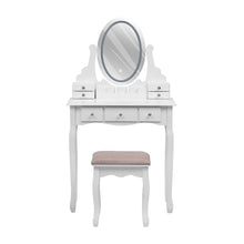 Load image into Gallery viewer, 135cm H Makeup Vanity Desk Set with LED Lighting Dressing Tables Living and Home