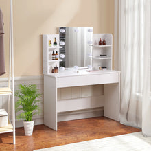 Load image into Gallery viewer, Modern Hollywood Vanity Desk with Lighted Mirror