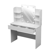 Load image into Gallery viewer, Modern Hollywood Vanity Desk with Lighted Mirror